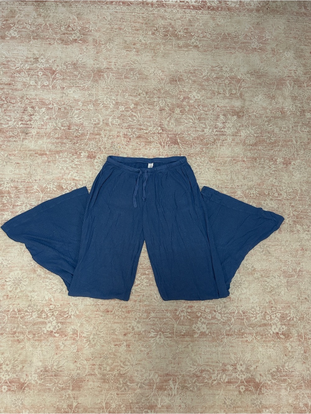 Auden Blue Wide-Leg Drawstring Pants